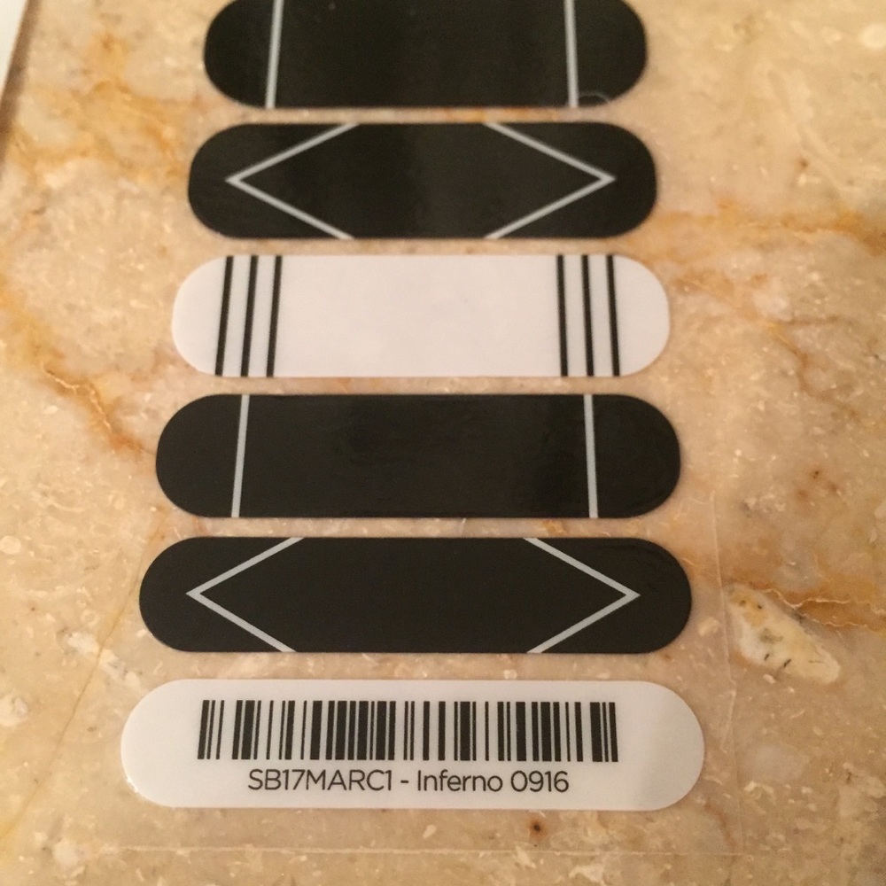 Inferno 😈 Black & White Jamberry Nail Wraps